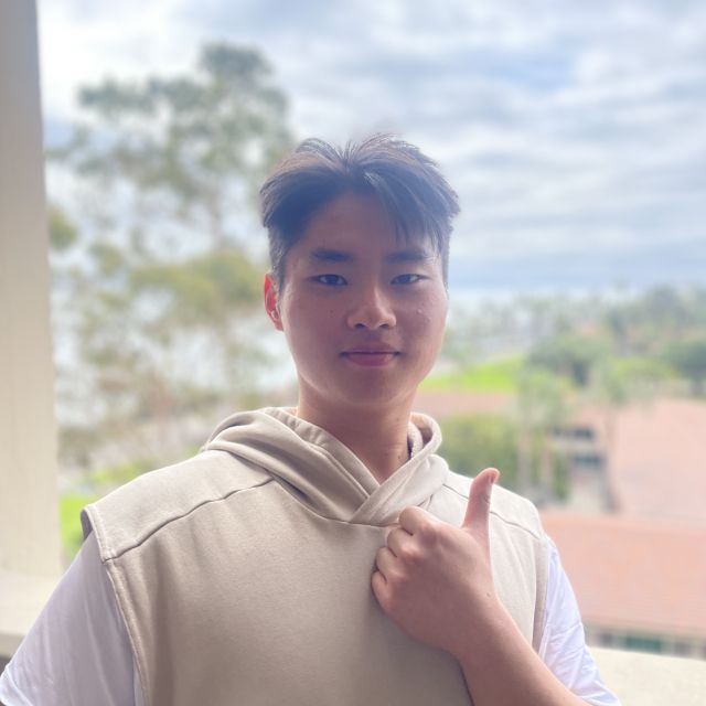 Thomas on Bio2 balcony overlooking the ocean